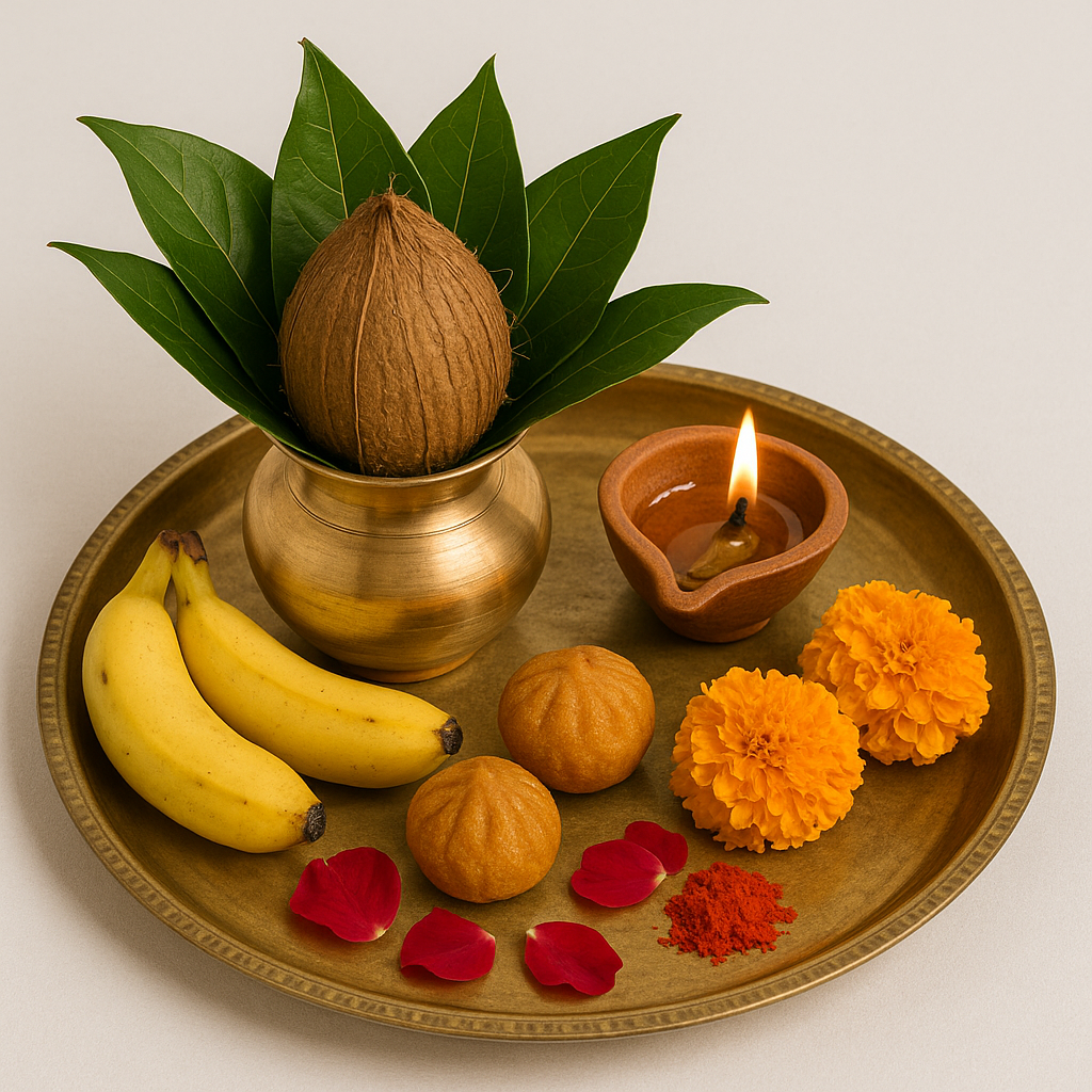 Gauri Vrat pooja thali