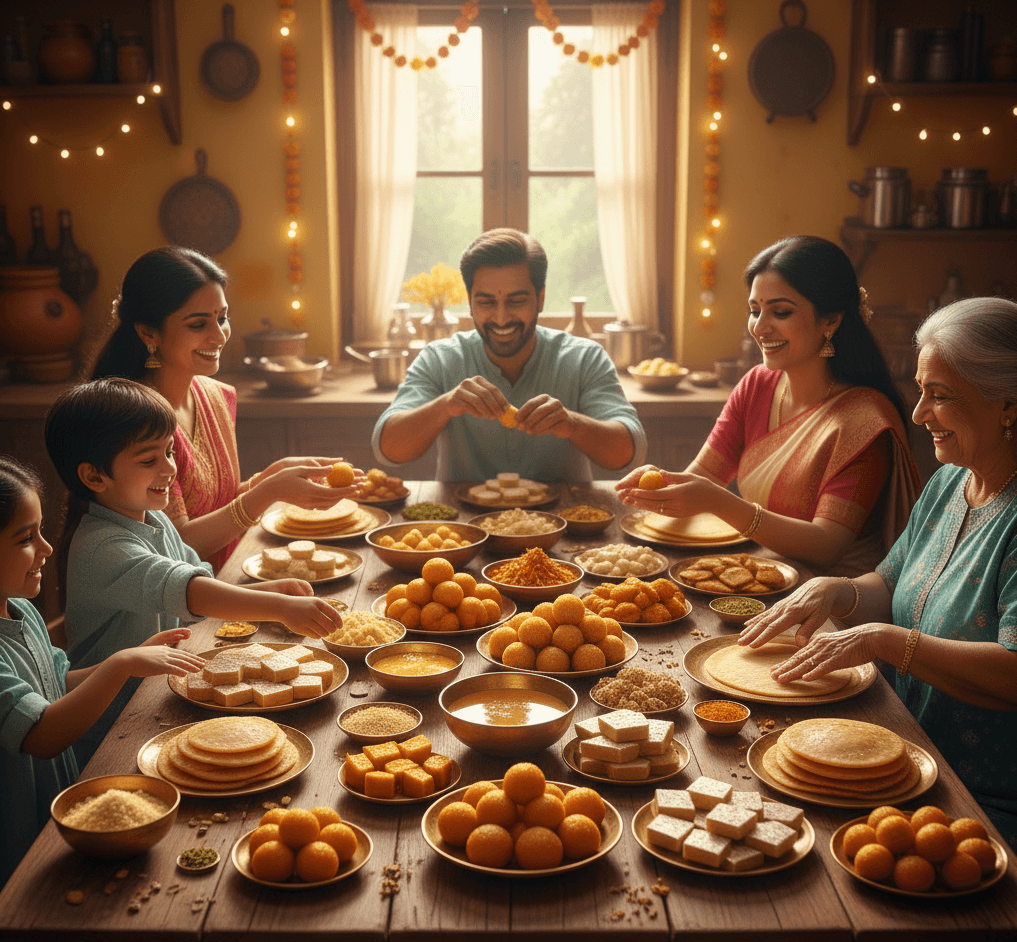 Homemade Diwali sweets made with A2 Gir Cow Ghee